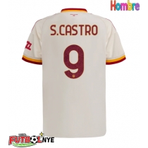 Camiseta AS Roma Santiago Castro #9 Visitante Equipación 2026-27 manga corta